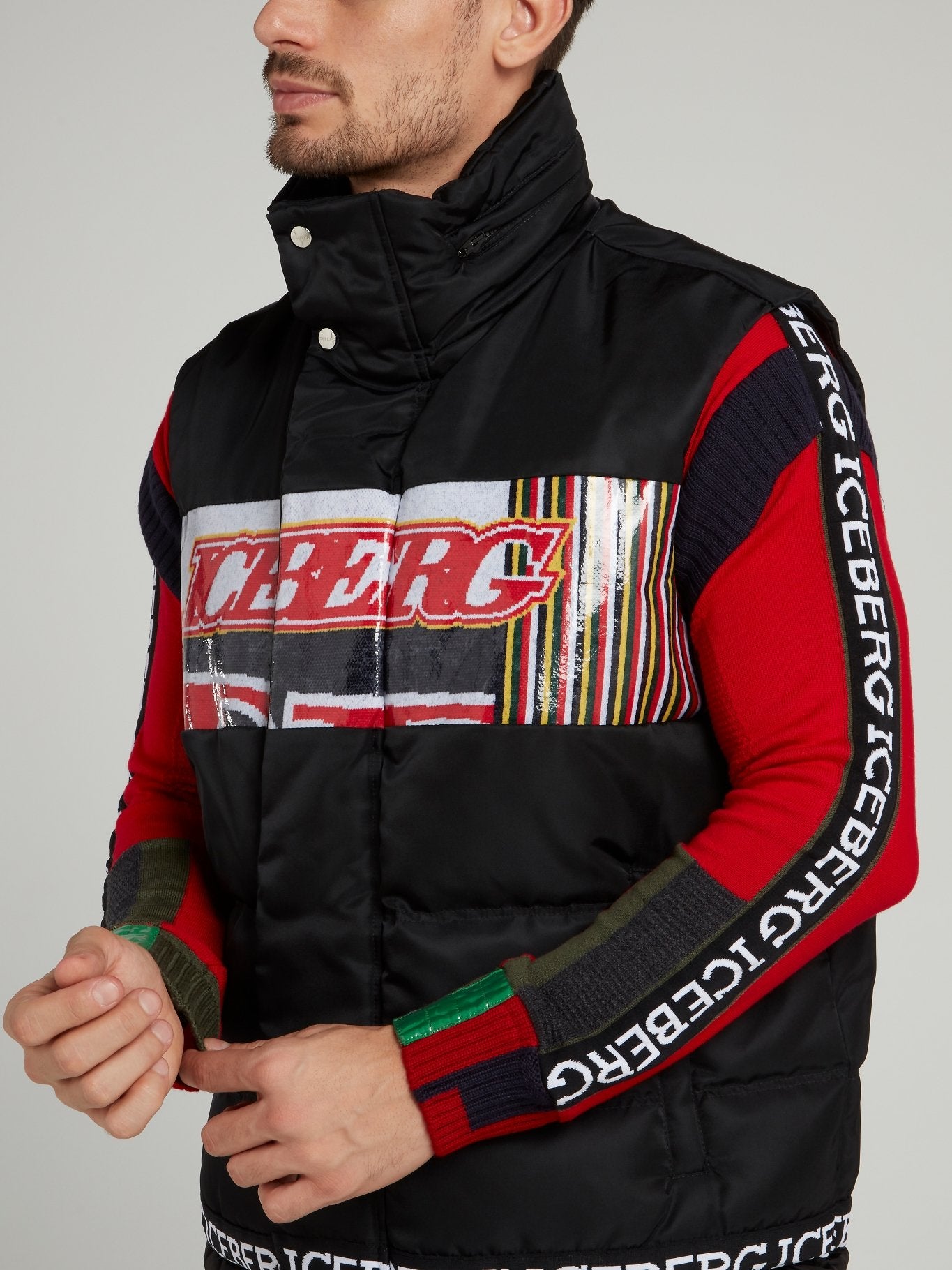 Черная стеганая теплая куртка