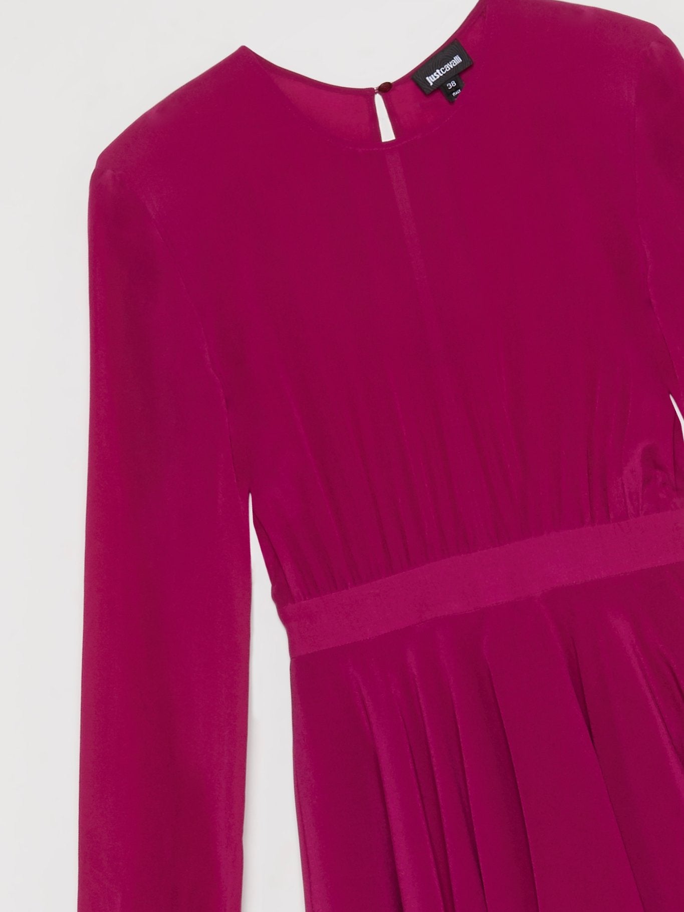 Бордовое платье-мини с оборками