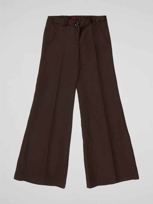 Mocha Brown Wide Trousers