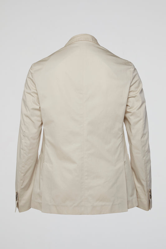 White Regal Crest Embroidered Tailored Blazer