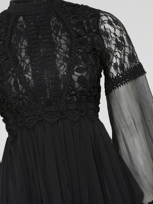 Black Reverie Lace Dress