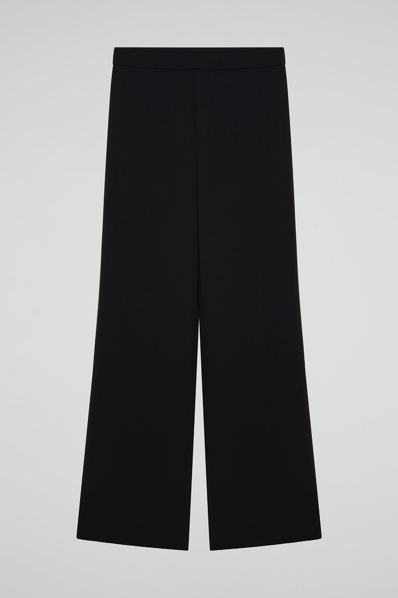 Black Flow Wide-Leg Trousers