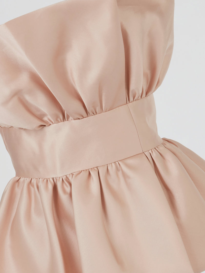 Pink Blush Structured Peplum Top