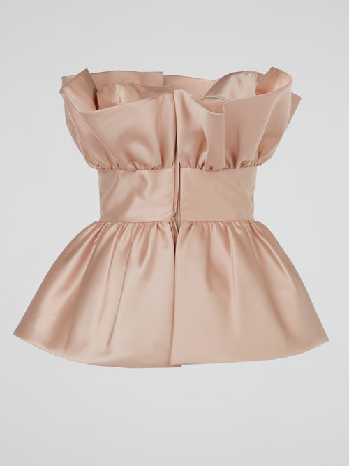 Pink Blush Structured Peplum Top