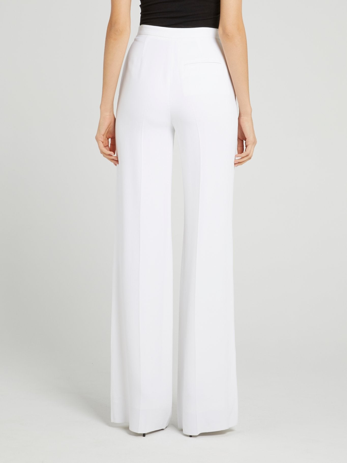 White High Waist Palazzo Pants