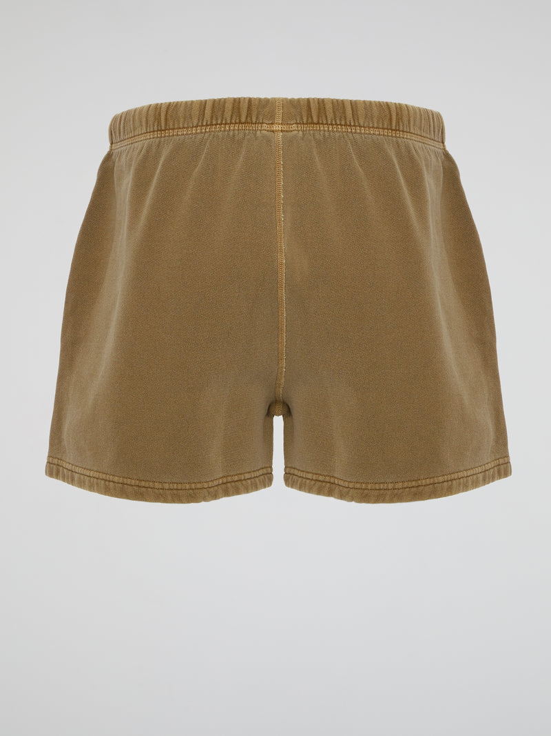 Brown Garment Dye Shorts