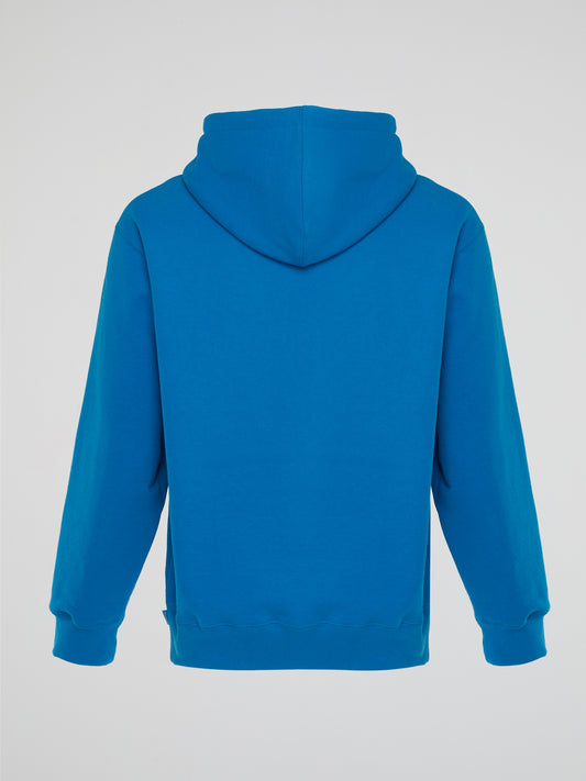 Blue Small Box Hooded Sweatshirt
