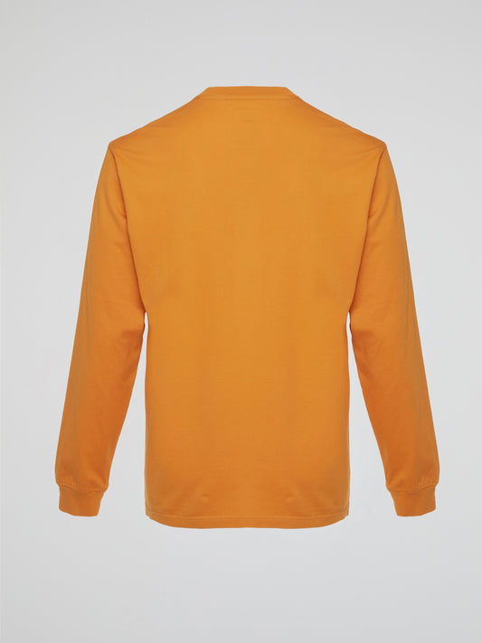 Orange Small Box Long Sleeve T-Shirt