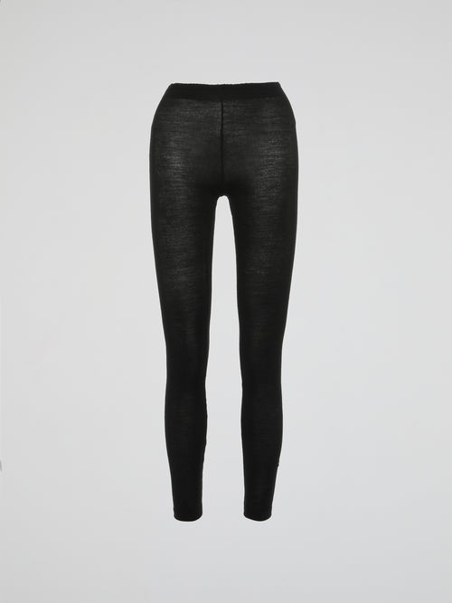 Introducing the epitome of luxurious comfort - the Black Knitted Leggings by Roberto Cavalli. Crafted with meticulous attention to detail, these leggings blend fashion-forward style with unmatched coziness. Perfect for lounging at home or turning heads on the street, these leggings are a versatile addition to your wardrobe that you won't be able to resist slipping into.