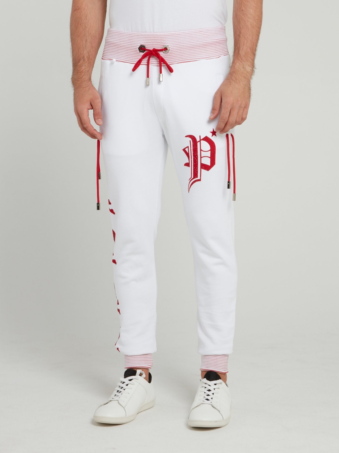 White Stripe Edge Jogging Trousers