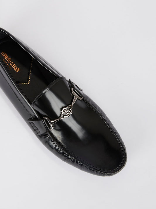 Black Patent Leather Moccasins