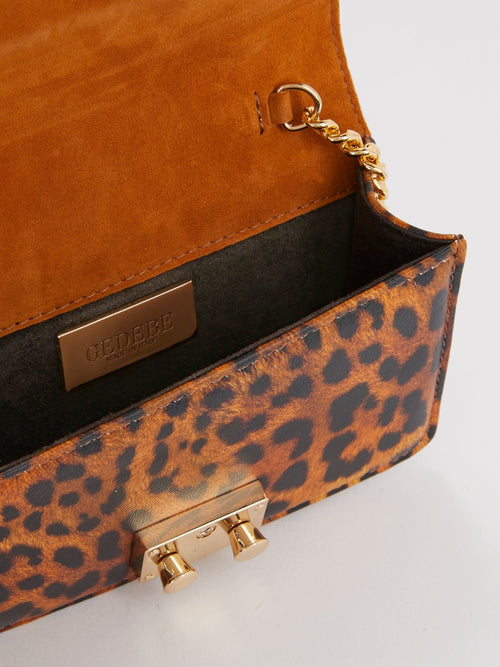 Маленькая сумка через плечо с леопардовым принтом