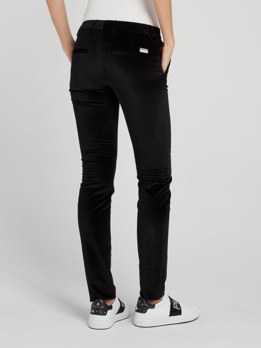 Black Velvet Skinny Trousers