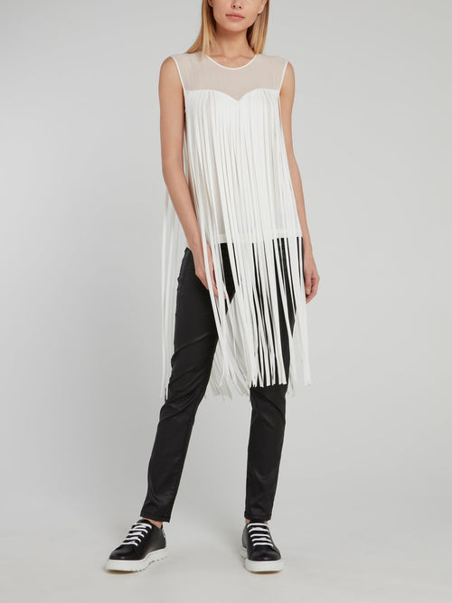 Long Fringe Mesh Panel Top