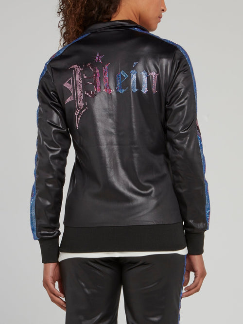 Gothic Studded Back Logo Jogging Jacket