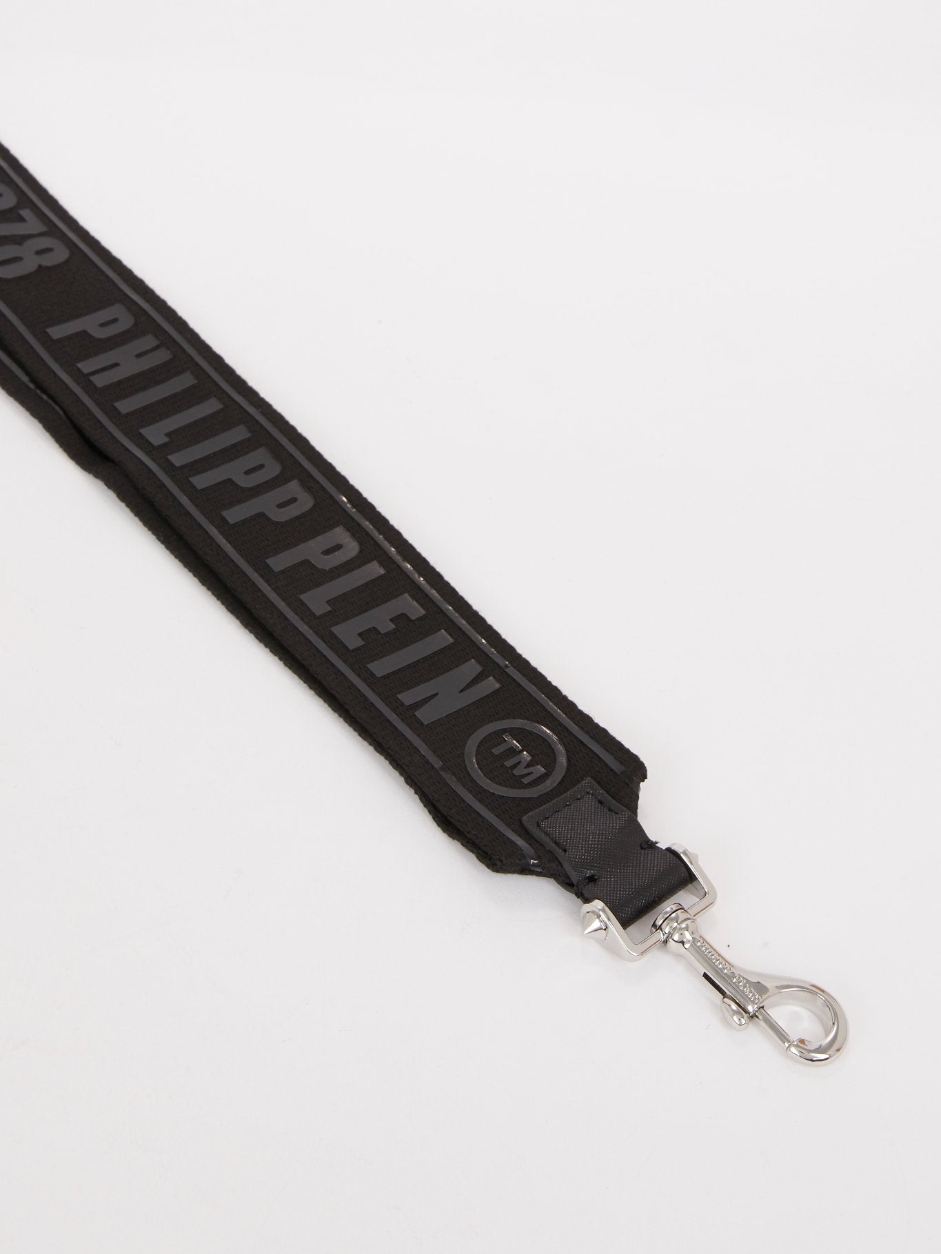 Grey Logo Nylon Key Chain