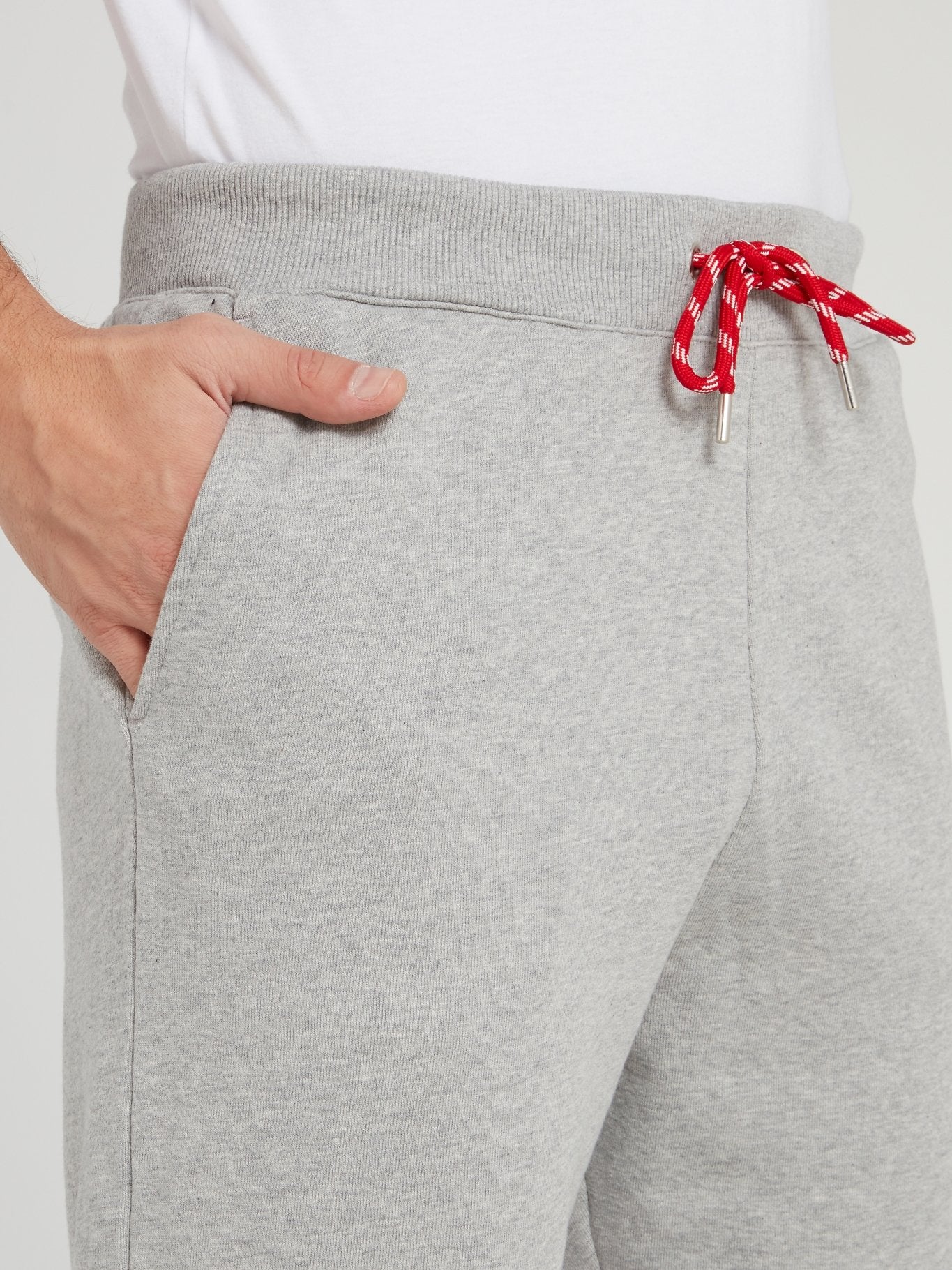 Grey Drawstring Logo Track Pants