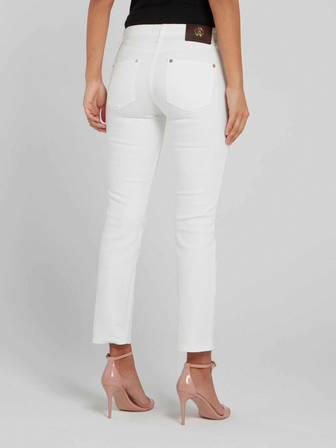 White Cropped Skinny Pants