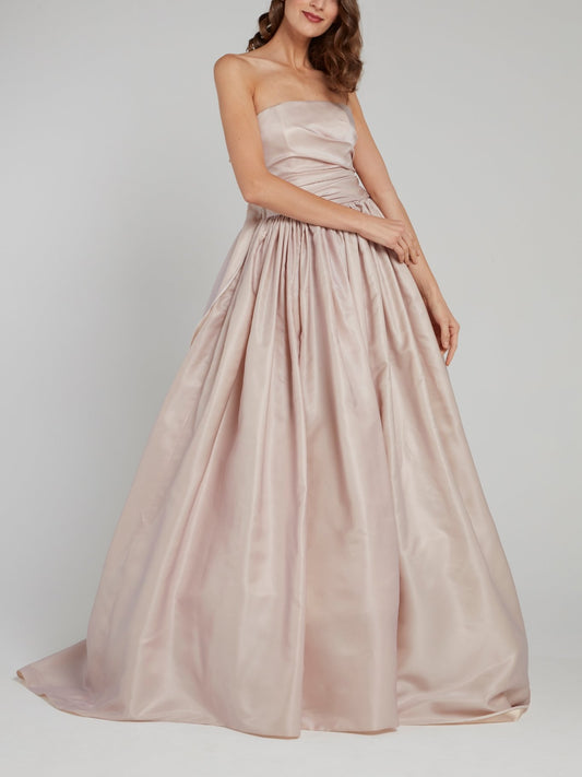 Rose Strapless Ruched Bridal Gown