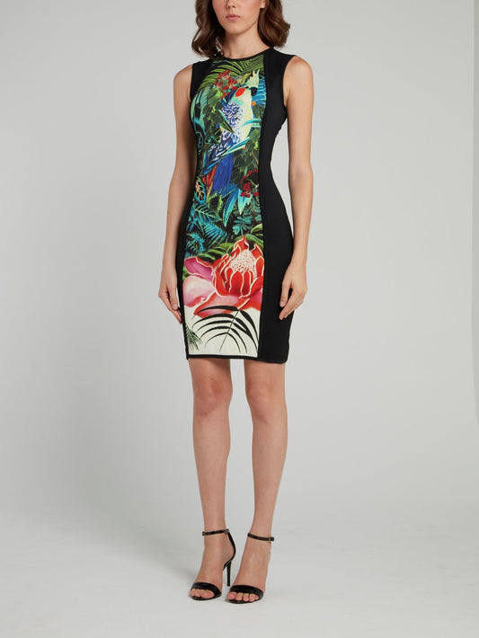 Flora and Fauna Rear Zip Sheath Dress