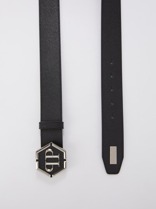 Black Statement Leather Belt