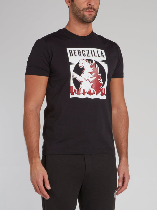 Черная футболка с рисунком Bergzilla
