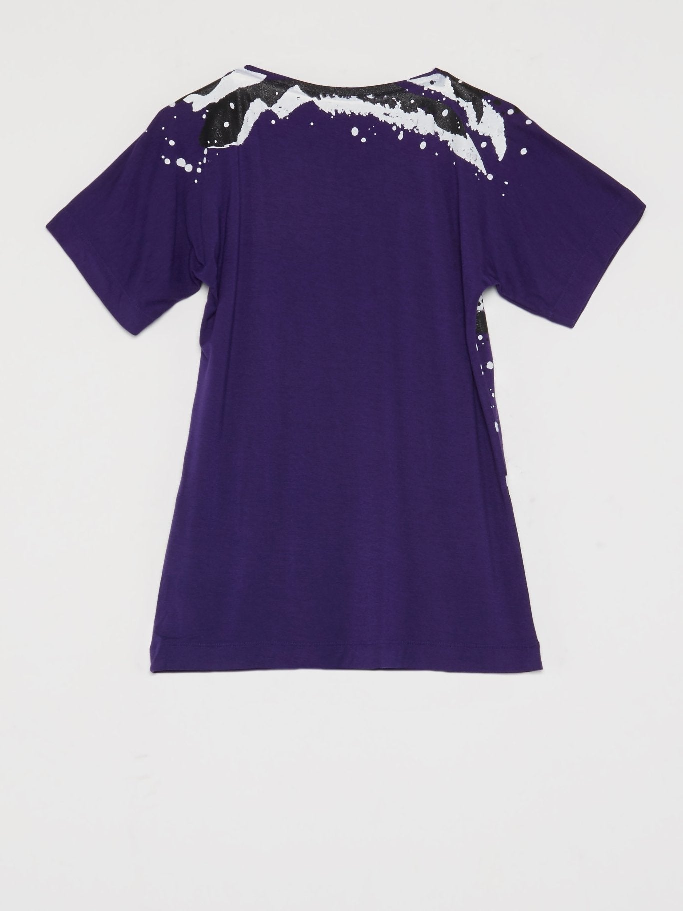 Purple Paint Splatter Print Shirt