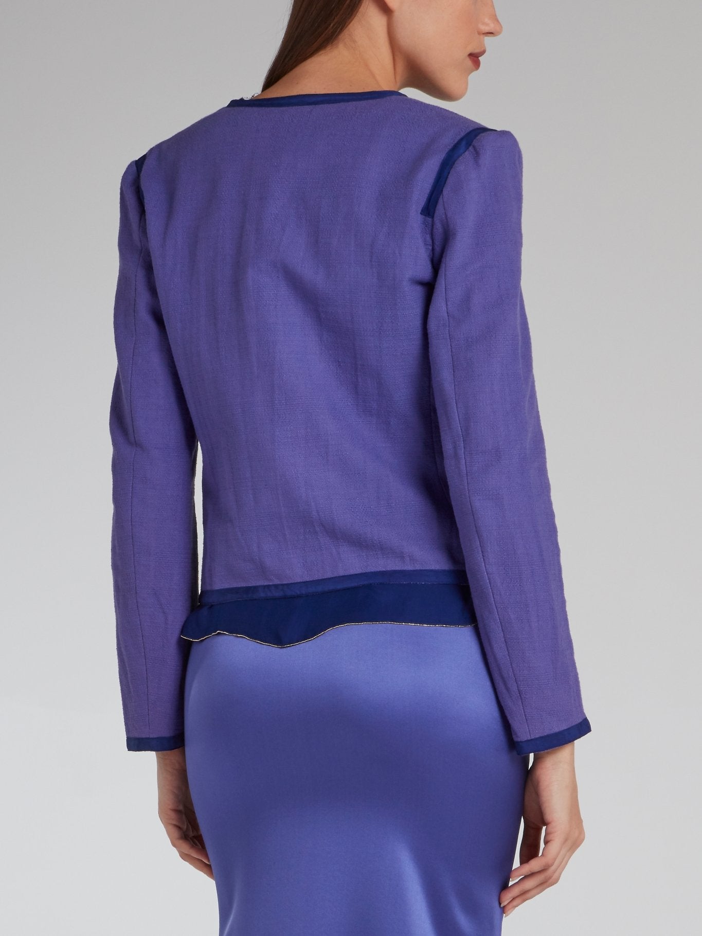 Purple Woven Blazer