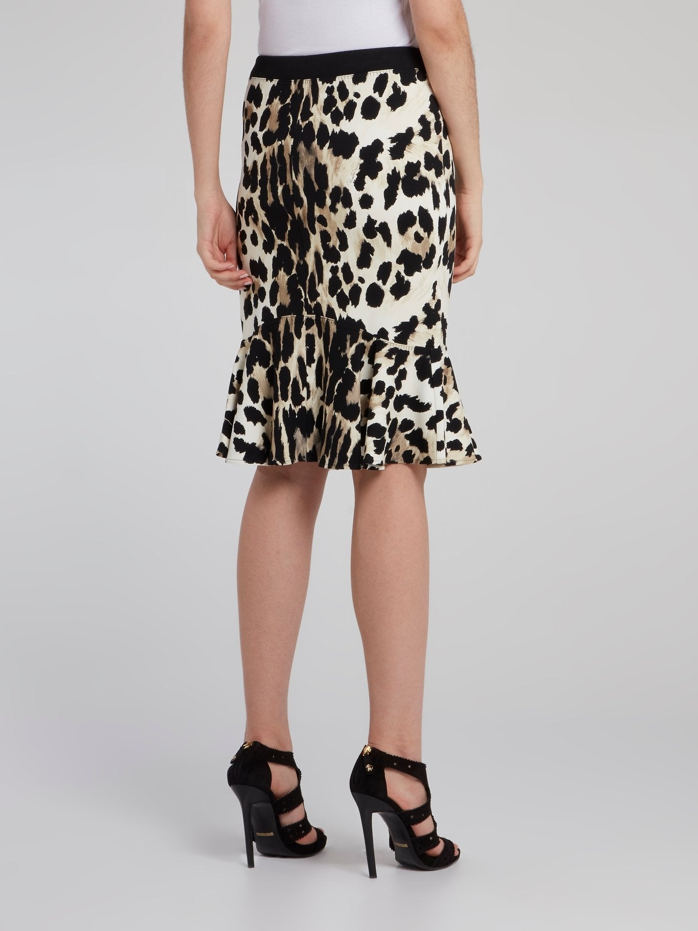 Leopard Print Trumpet Mini Skirt