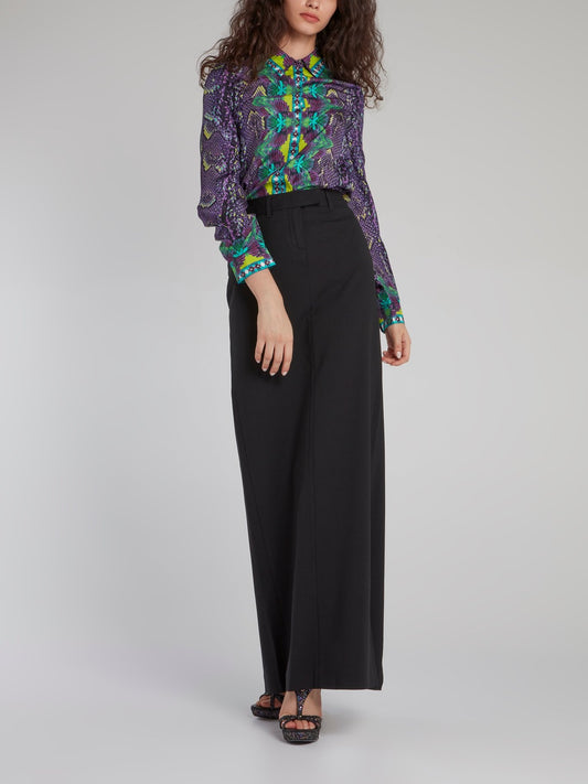 Jacquard Print Long Sleeve Shirt