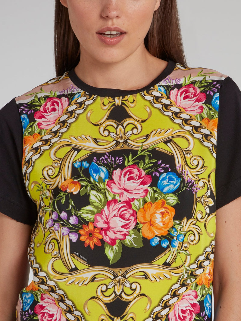 Floral Baroque Print T-Shirt