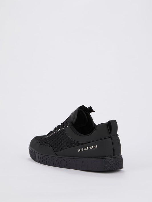 Black Zip Up Mesh Sneakers