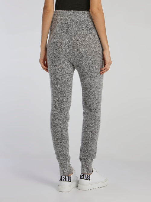 Paolo Grey Cable Knit Track Pants