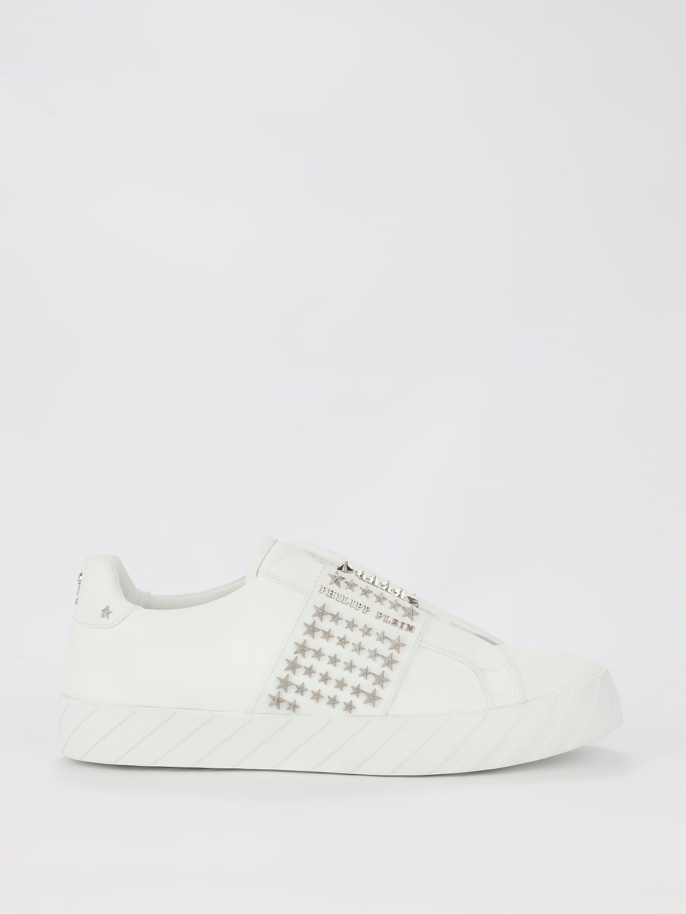 White Star Studded Slip-On Sneakers