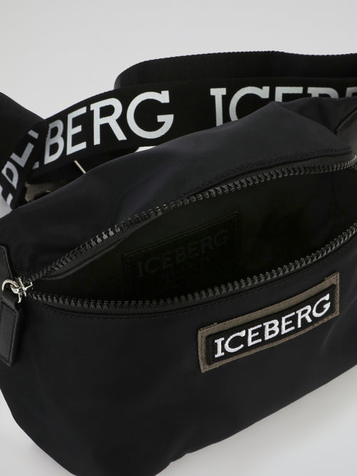 Black Logo Strap Belt Bag