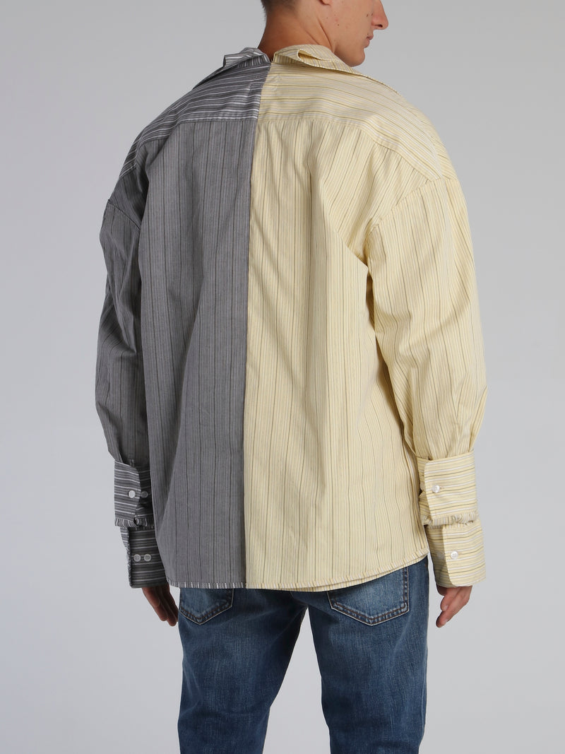 Two Tone Double Stitch Pinstripe Shirt