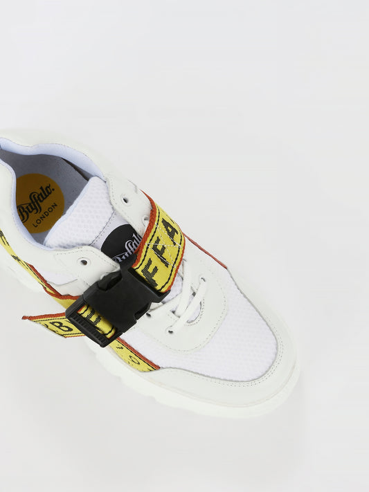 Galip White Platform Leather Sneakers