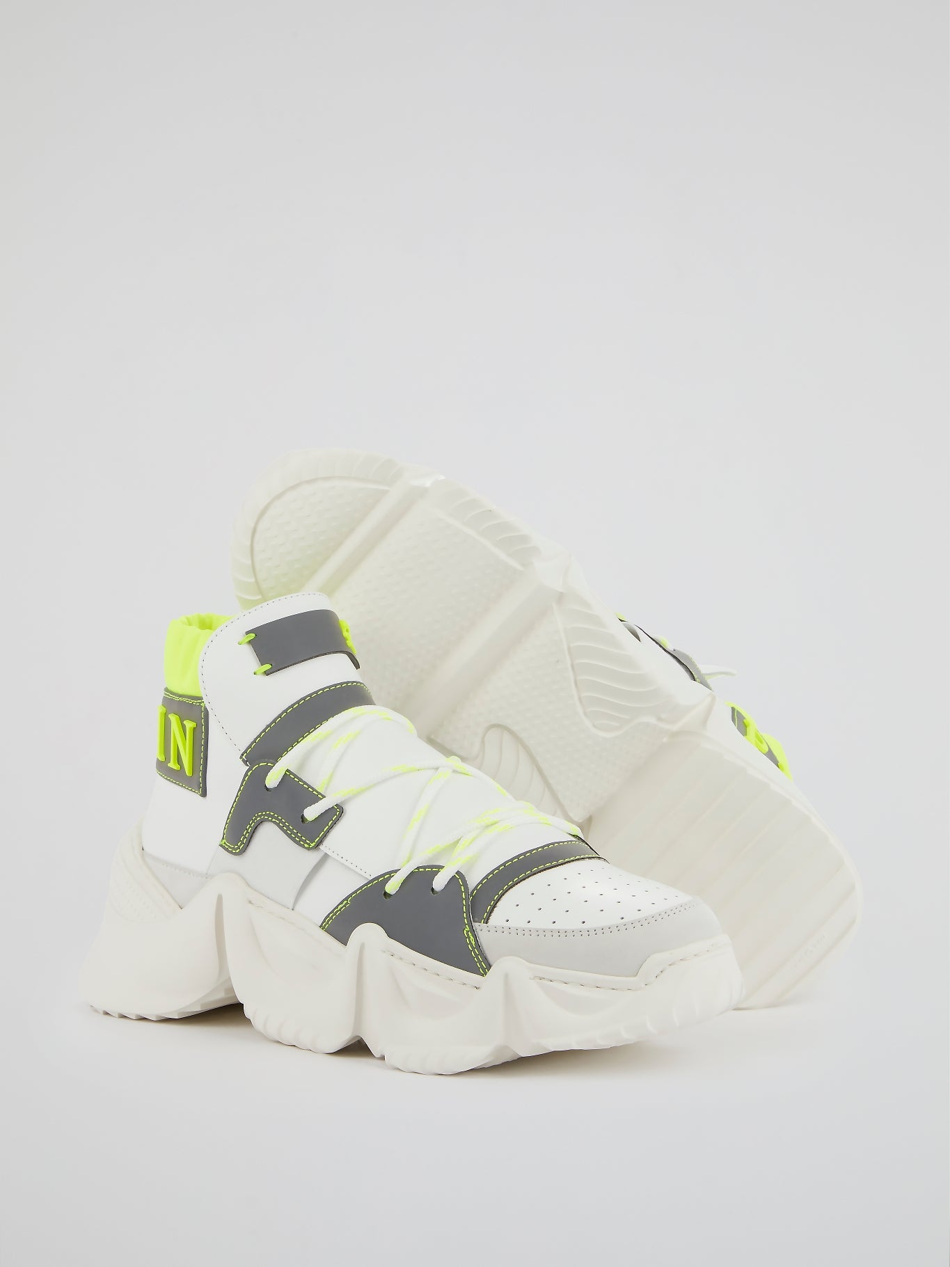 White Runner Monster 0.2 High Top Sneakers