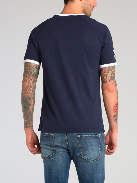 Pretty Green x Umbro Navy Contrast Trim T-Shirt