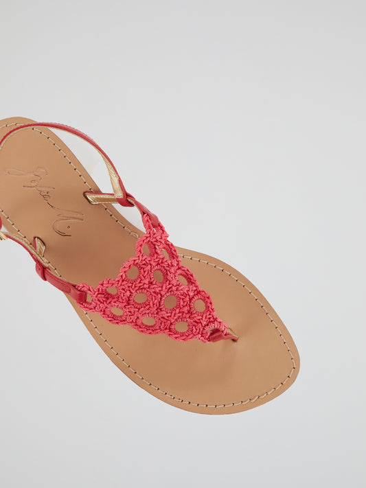 Susanna Crochet Flat Sandals