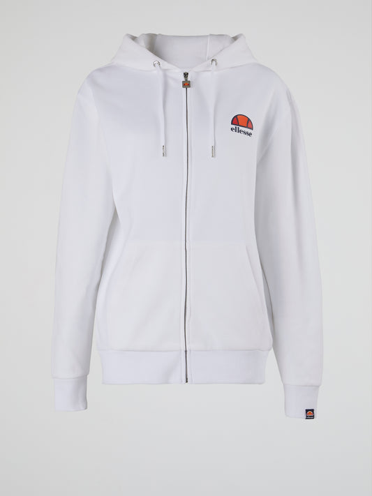 Daje FZ White Hooded Sweatshirt