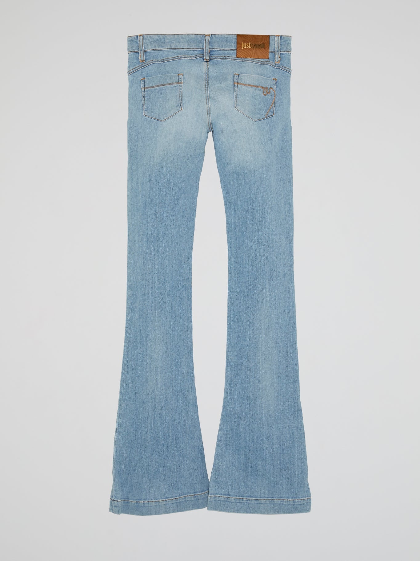 Blue Acid Wash Bootcut Jeans