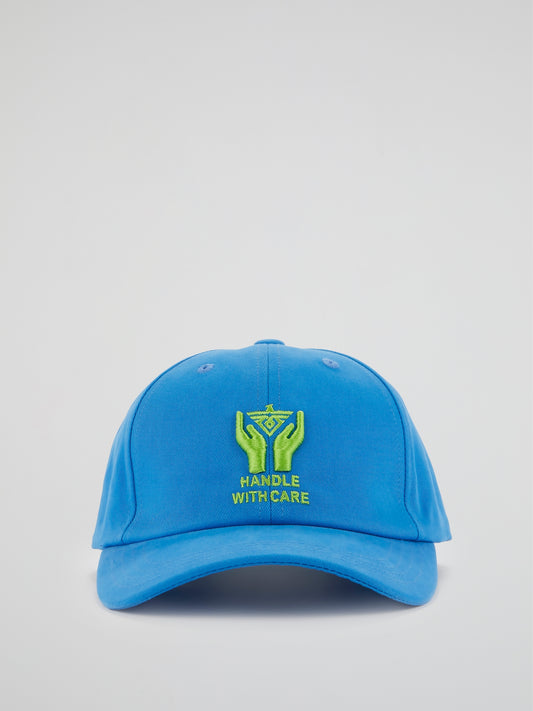 Blue Embroidered Baseball Cap