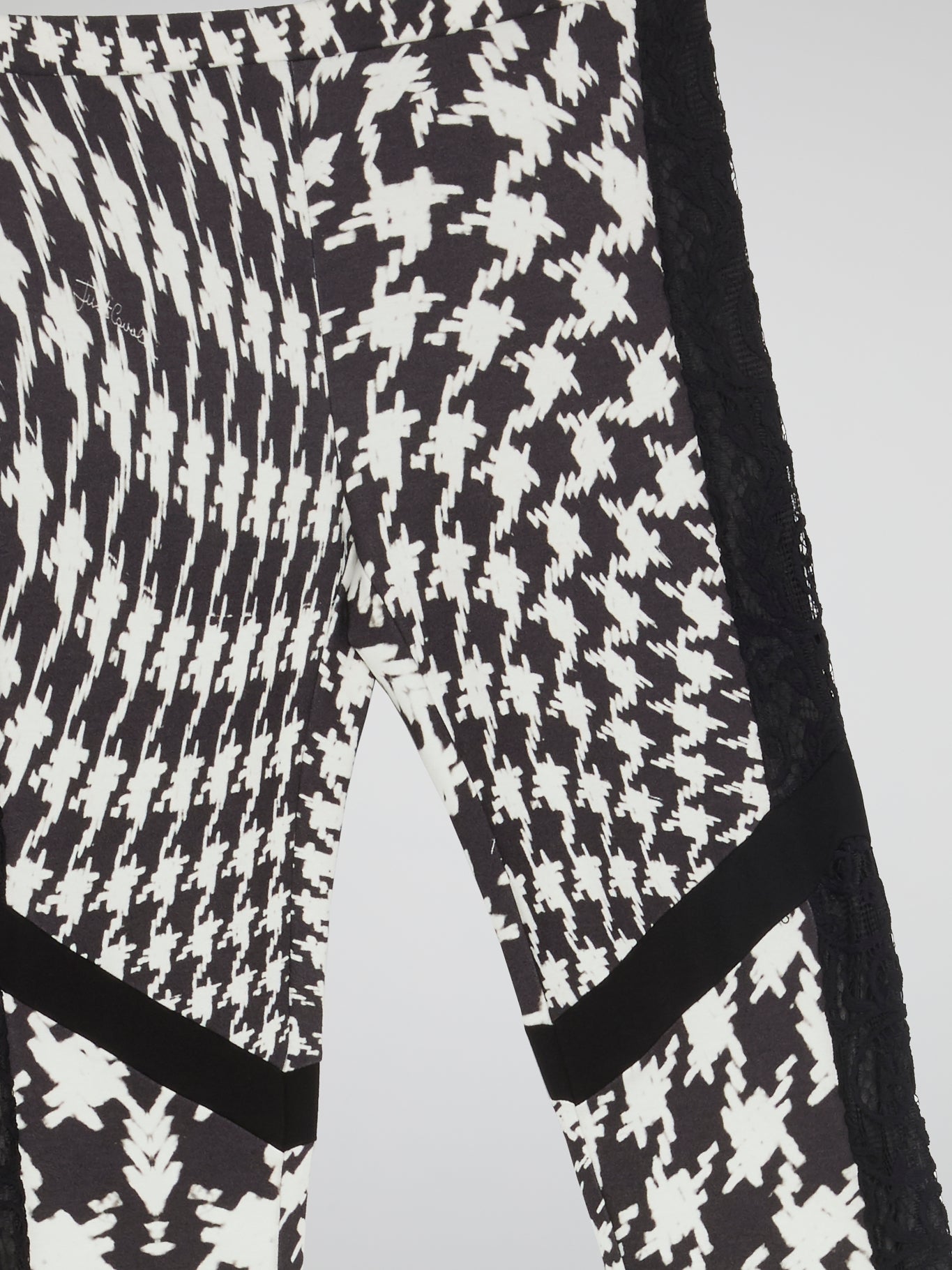 Pattern Print Side Lace Leggings