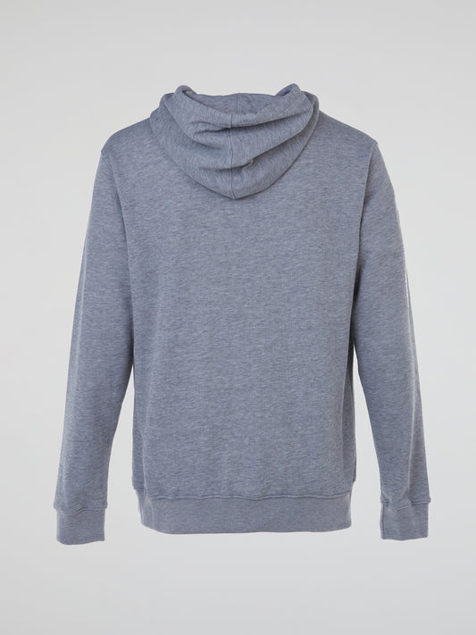 Grey Patched Hoodie