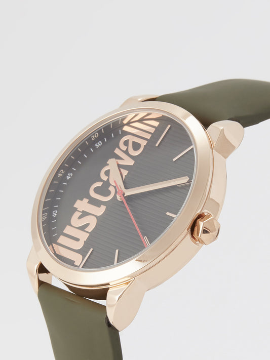 Forte Olive Strap Casual Watch
